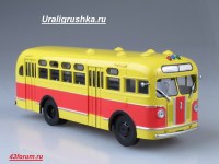 Коллекционная масштабная модель 1:43 Автобус ЗиС-155 желто-красный (Автоистория)